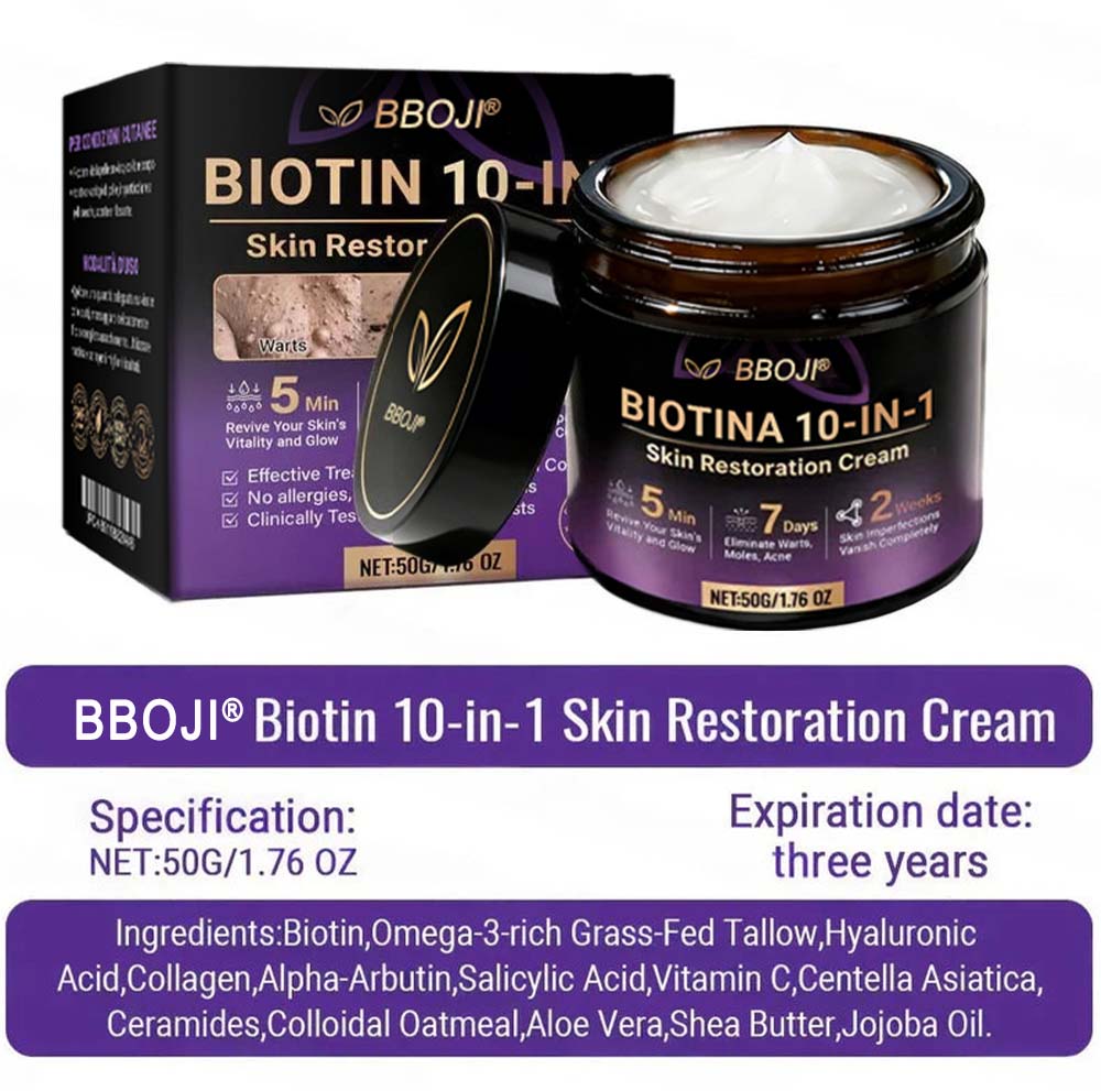 Product shipped from the USA ✨ BBOJI® 𝘽𝙞𝙤𝒕𝒊𝒏 10--𝘪𝘯-1 𝘚𝘬𝘪𝘯 𝘙𝘦𝘴𝘵𝘰𝘳𝘢𝘵𝘪𝑜𝑛 𝐶𝑟𝑒𝑎𝑚 🍀